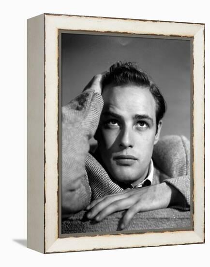 Marlon Brando. "Battle Stripe" 1950 "The Men" Directed by Fred Zinnemann-null-Framed Premier Image Canvas