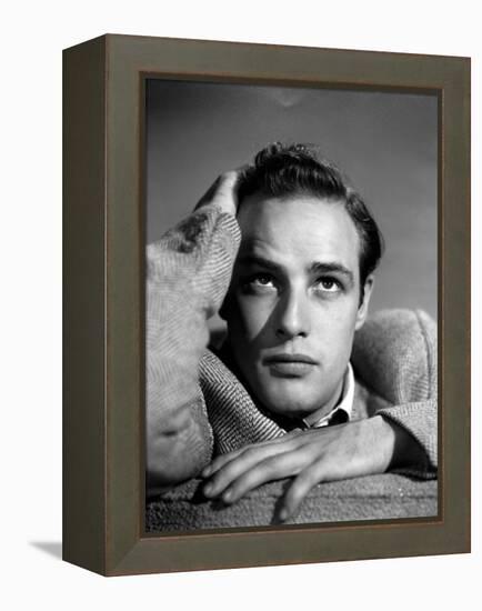 Marlon Brando. "Battle Stripe" 1950 "The Men" Directed by Fred Zinnemann-null-Framed Premier Image Canvas