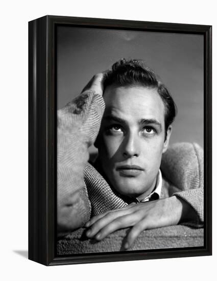 Marlon Brando. "Battle Stripe" 1950 "The Men" Directed by Fred Zinnemann-null-Framed Premier Image Canvas