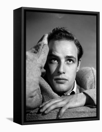 Marlon Brando. "Battle Stripe" 1950 "The Men" Directed by Fred Zinnemann-null-Framed Premier Image Canvas