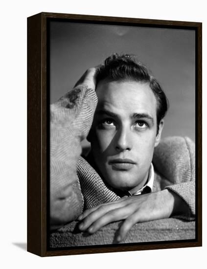 Marlon Brando. "Battle Stripe" 1950 "The Men" Directed by Fred Zinnemann-null-Framed Premier Image Canvas