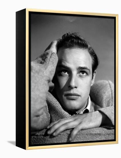 Marlon Brando. "Battle Stripe" 1950 "The Men" Directed by Fred Zinnemann-null-Framed Premier Image Canvas