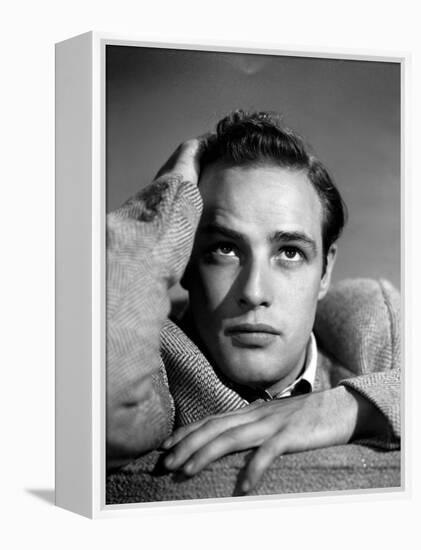 Marlon Brando. "Battle Stripe" 1950 "The Men" Directed by Fred Zinnemann-null-Framed Premier Image Canvas