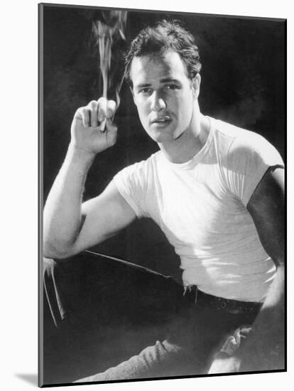 Marlon Brando, Portrait from a Streetcar Named Desire, 1951-null-Mounted Photo