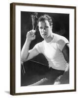 Marlon Brando, Portrait from a Streetcar Named Desire, 1951-null-Framed Photo
