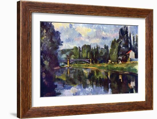 Marne Shore-Paul Cézanne-Framed Art Print