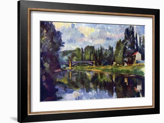 Marne Shore-Paul Cézanne-Framed Art Print