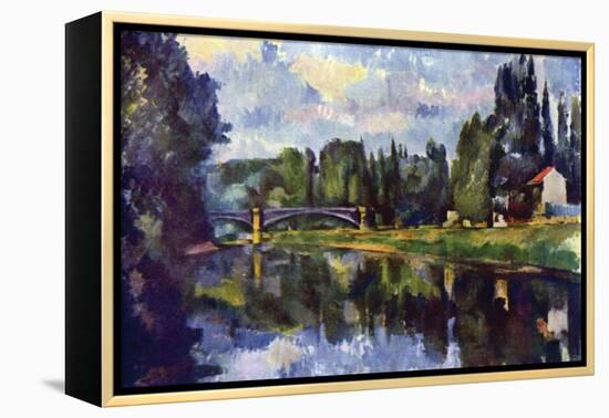 Marne Shore-Paul C?zanne-Framed Stretched Canvas