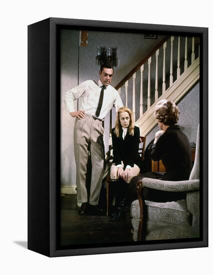 "MARNIE" by AlfredHitchcock with Tippi Hedren and Sean Connery, 1965 (photo)-null-Framed Stretched Canvas