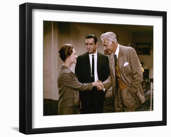 "MARNIE" by AlfredHitchcock with Tippi Hedren and Sean Connery, 1966 (photo)-null-Framed Photo