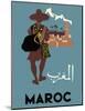 Maroc (Morocco) - Native Moroccan approaches town-Claude Fevrier-Mounted Giclee Print