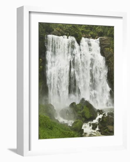 Marokopa Falls, Waikato, North Island, New Zealand, Pacific-Jochen Schlenker-Framed Photographic Print