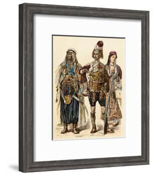 Maronite of Lebanon (Left), Armed Zeibek, and Christian Lebanese Woman-null-Framed Giclee Print