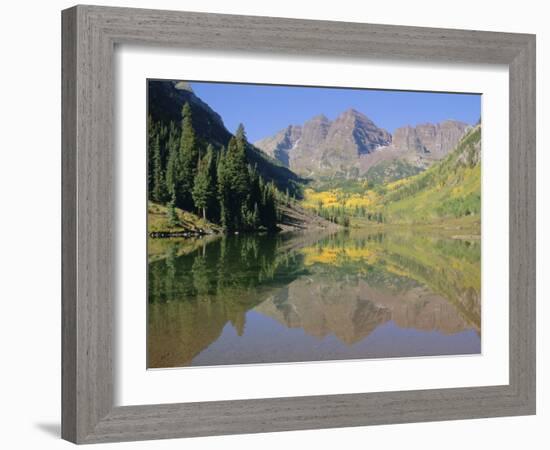 Maroon Bells, Aspen, Colorado, Rocky Mountains, USA-Jean Brooks-Framed Photographic Print