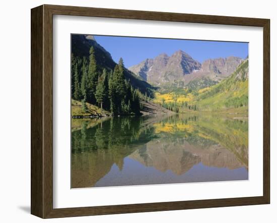 Maroon Bells, Aspen, Colorado, Rocky Mountains, USA-Jean Brooks-Framed Photographic Print