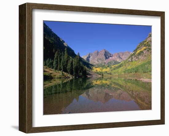 Maroon Bells, Aspen, Colorado, United States of America, North America-Jean Brooks-Framed Photographic Print