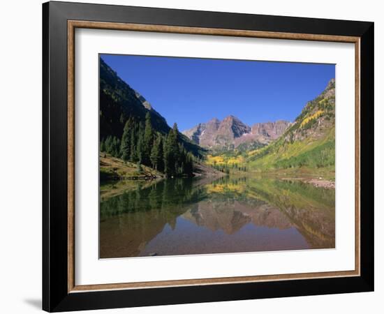 Maroon Bells, Aspen, Colorado, United States of America, North America-Jean Brooks-Framed Photographic Print