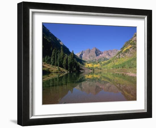 Maroon Bells, Aspen, Colorado, United States of America, North America-Jean Brooks-Framed Photographic Print