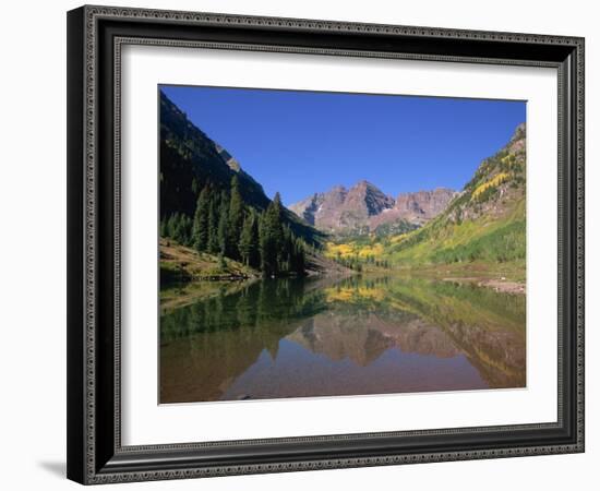 Maroon Bells, Aspen, Colorado, United States of America, North America-Jean Brooks-Framed Photographic Print