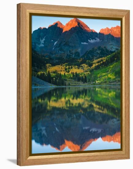 Maroon Bells Just as the Sun Was Rising-Brad Beck-Framed Premier Image Canvas