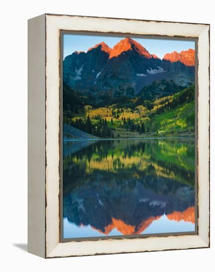 Maroon Bells Just as the Sun Was Rising-Brad Beck-Framed Premier Image Canvas