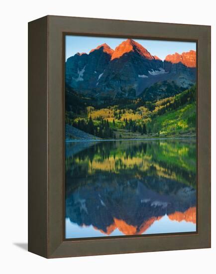 Maroon Bells Just as the Sun Was Rising-Brad Beck-Framed Premier Image Canvas