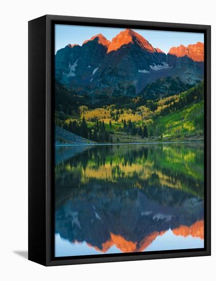 Maroon Bells Just as the Sun Was Rising-Brad Beck-Framed Premier Image Canvas