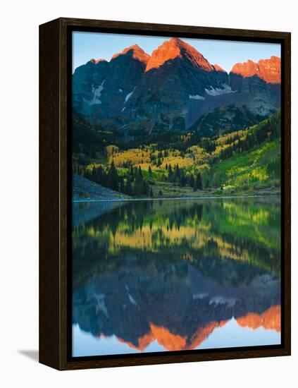Maroon Bells Just as the Sun Was Rising-Brad Beck-Framed Premier Image Canvas