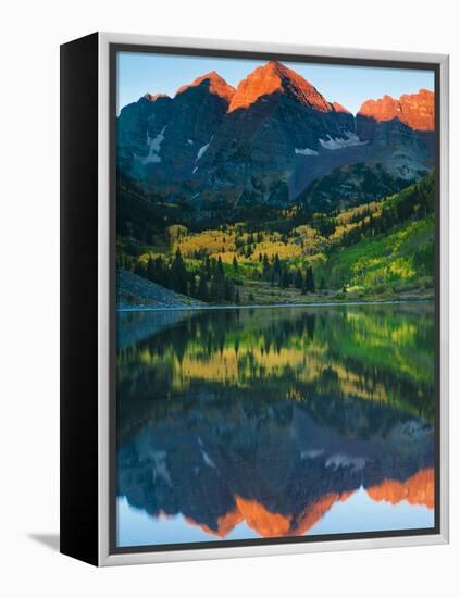 Maroon Bells Just as the Sun Was Rising-Brad Beck-Framed Premier Image Canvas