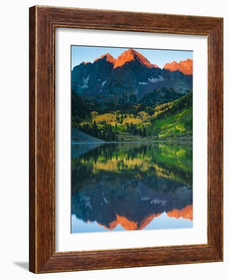 Maroon Bells Just as the Sun Was Rising-Brad Beck-Framed Photographic Print