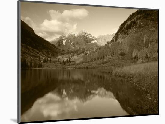 Maroon Bells Reflected in Maroon Lake, White River National Forest, Colorado, USA-Adam Jones-Mounted Photographic Print