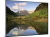 Maroon Bells Reflected in Maroon Lake, White River National Forest, Colorado, USA-Adam Jones-Mounted Photographic Print