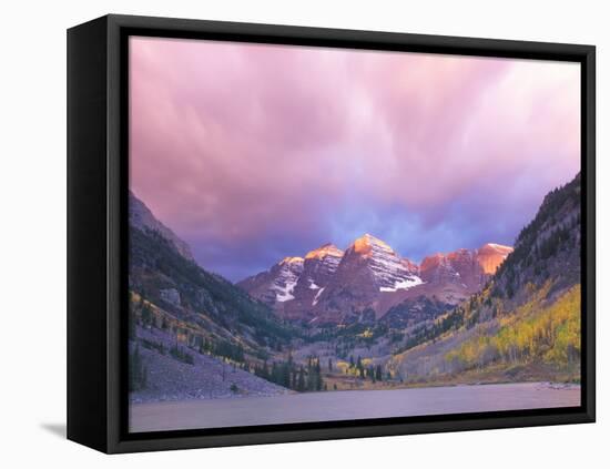 Maroon Bells Snowmass Wilderness at Dawn, Colorado, USA-Rob Tilley-Framed Premier Image Canvas