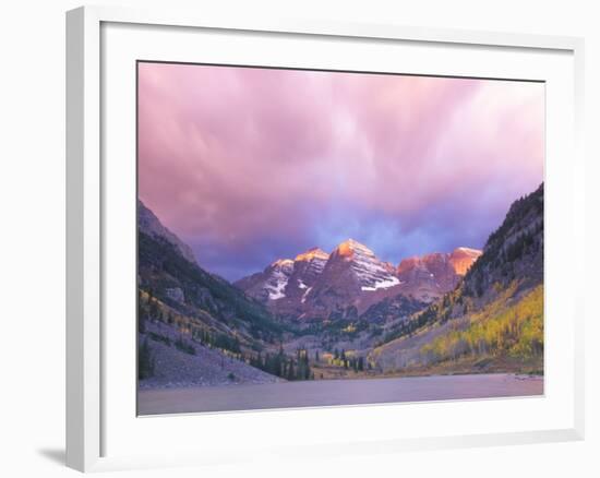 Maroon Bells Snowmass Wilderness at Dawn, Colorado, USA-Rob Tilley-Framed Photographic Print