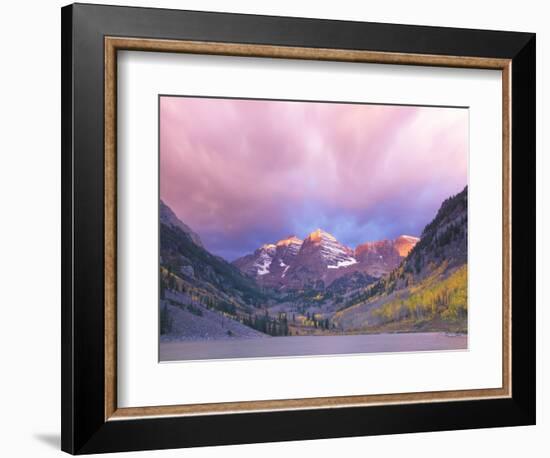 Maroon Bells Snowmass Wilderness at Dawn, Colorado, USA-Rob Tilley-Framed Photographic Print