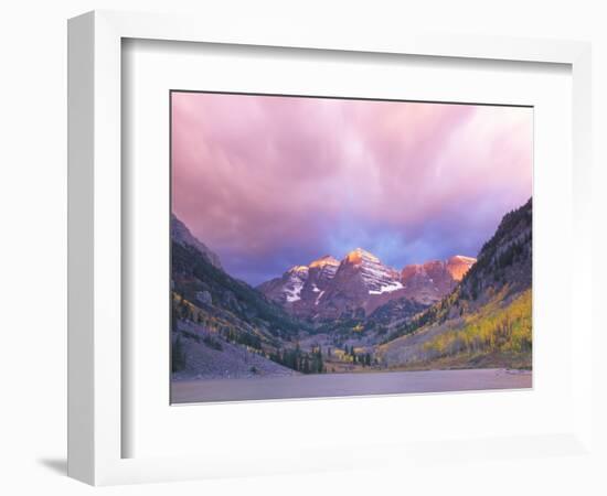 Maroon Bells Snowmass Wilderness at Dawn, Colorado, USA-Rob Tilley-Framed Photographic Print