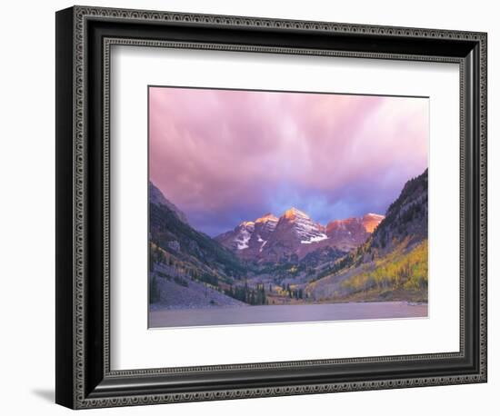 Maroon Bells Snowmass Wilderness at Dawn, Colorado, USA-Rob Tilley-Framed Photographic Print