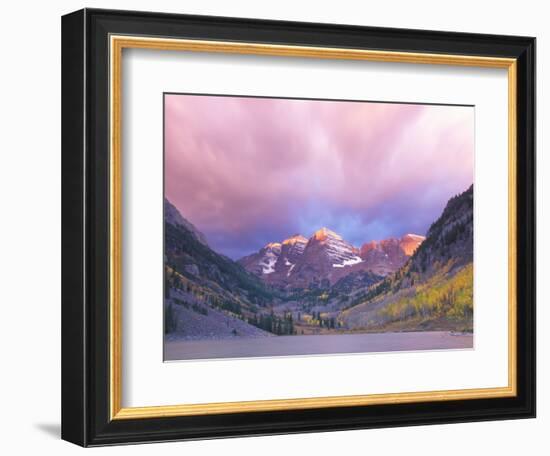 Maroon Bells Snowmass Wilderness at Dawn, Colorado, USA-Rob Tilley-Framed Photographic Print