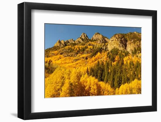 Maroon Bells-Snowmass Wilderness in Aspen, Colorado in autumn.-Mallorie Ostrowitz-Framed Photographic Print