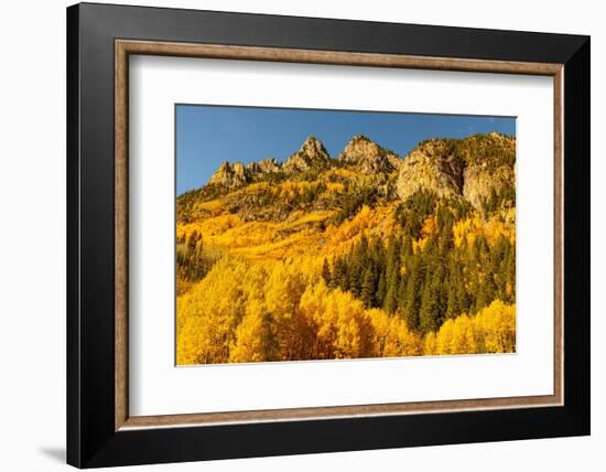 Maroon Bells-Snowmass Wilderness in Aspen, Colorado in autumn.-Mallorie Ostrowitz-Framed Photographic Print