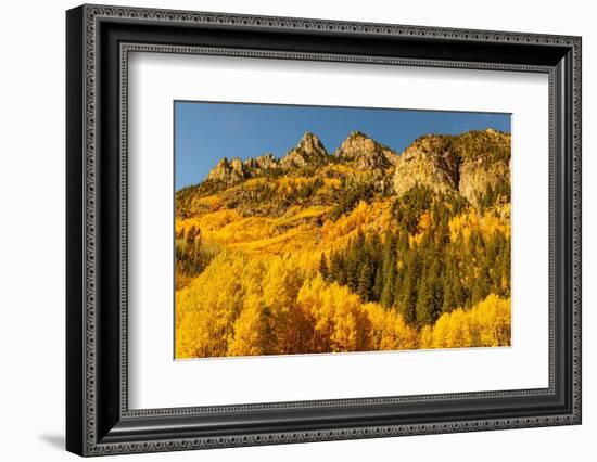 Maroon Bells-Snowmass Wilderness in Aspen, Colorado in autumn.-Mallorie Ostrowitz-Framed Photographic Print