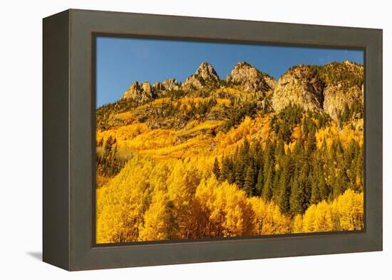 Maroon Bells-Snowmass Wilderness in Aspen, Colorado in autumn.-Mallorie Ostrowitz-Framed Premier Image Canvas