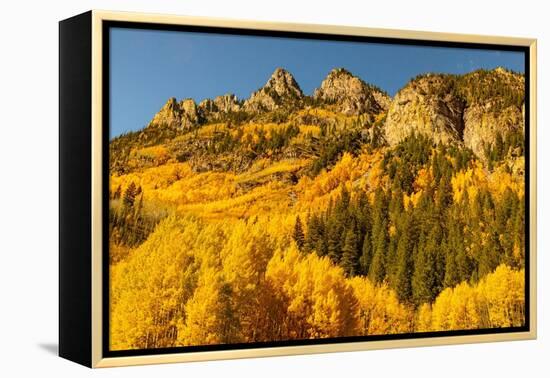 Maroon Bells-Snowmass Wilderness in Aspen, Colorado in autumn.-Mallorie Ostrowitz-Framed Premier Image Canvas