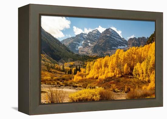 Maroon Bells-Snowmass Wilderness in Aspen, Colorado in autumn.-Mallorie Ostrowitz-Framed Premier Image Canvas