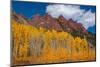 Maroon Bells-Snowmass Wilderness of Colorado, red rock cliffs.-Mallorie Ostrowitz-Mounted Photographic Print