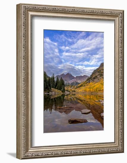 Maroon Lake in the White River National Forest Near Aspen, Colorado, Usa-Chuck Haney-Framed Photographic Print