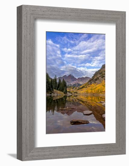 Maroon Lake in the White River National Forest Near Aspen, Colorado, Usa-Chuck Haney-Framed Photographic Print