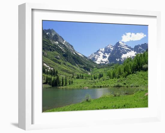 Maroon Lake Near Aspen, Colorado, United States of America, North America-Westwater Nedra-Framed Photographic Print