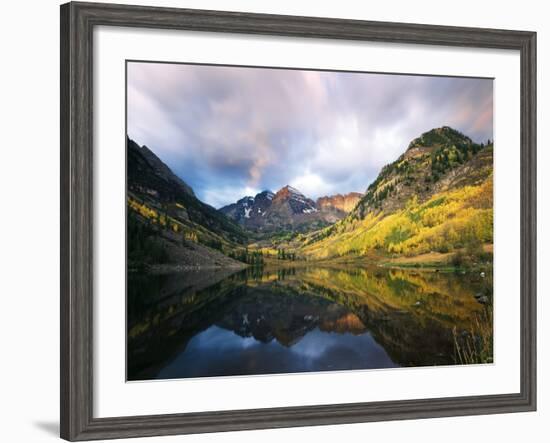 Maroon Lake, View of Autumn Aspens, White River National Forest, Colorado, USA-Stuart Westmorland-Framed Photographic Print