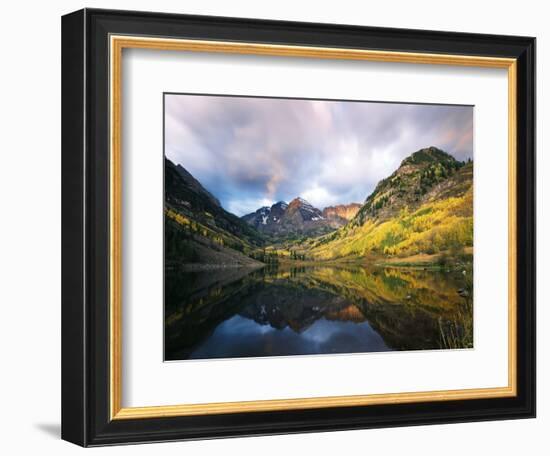 Maroon Lake, View of Autumn Aspens, White River National Forest, Colorado, USA-Stuart Westmorland-Framed Photographic Print